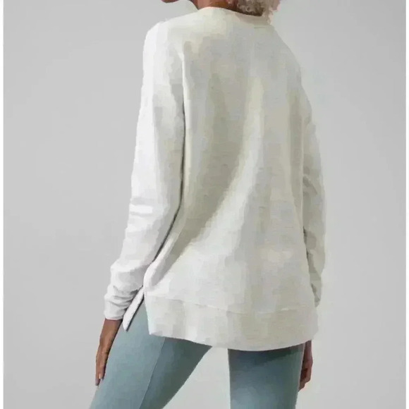 Athleta Coaster Luxe Fog Gray Heather Sweatshirt Women’s Size XXS - Picture 3 of 9